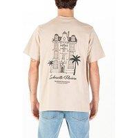Luke 1977 Cannes Graphic Backprint Short Sleeve T-Shirt - Cream