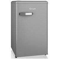 Swan Sr11035Grne 90L Retro Under-Counter Fridge - Grey