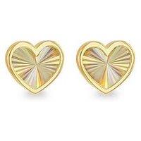 The Love Collection 9Ct Rainbow Heart Stud Earring
