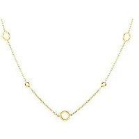 The Love Collection 9Ct Yell Circle+Bead Necklace