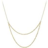 The Love Collection 9Ct 2Strand Rope/Trace Necklace