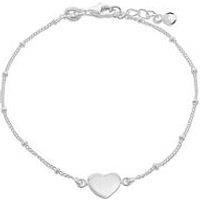 The Love Collection Silver Hrt Pg Ball Adj Bracelet