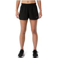 Asics Womens Running Core Split Shorts - Black
