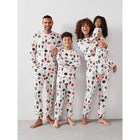 The Very Collection Womens Family Christmas Pj Decoration Long Sleeve T-Shirt With Jogger Set - Multi