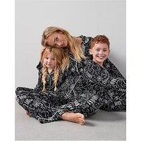 The Very Collection Womens Family Halloween Jersey Pyjama Set - Black