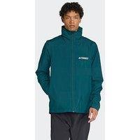 Adidas Terrex Mens Outdoor Multi Essentials 2L Rain Jacket - Green