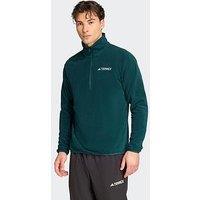 Adidas Terrex Mens Outdoor Multi Essentials 1/2 Zip Fleece Jacket - Green