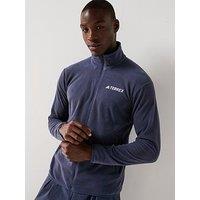 Adidas Terrex Mens Outdoor Multi Essentials Full-Zip Fleece Jacket - Navy