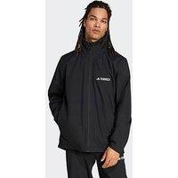 Adidas Terrex Mens Outdoor Multi Essentials 2L Rain Jacket - Black