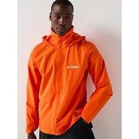 Adidas Terrex Mens Outdoor Multi Essentials 2L Rain Jacket - Orange