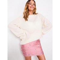 The Very Collection Mohair Wool Blend Crew Neck Jumper - Ivory