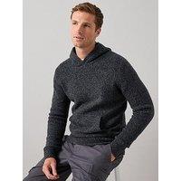 The Very Collection Hooded Knitted Jumper - Charcoal