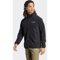 Adidas Terrex Mens Outdoor Multi Full-Zip Fleece Jacket - Black