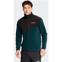 Adidas Terrex Mens Outdoor Multi Full-Zip Fleece Jacket - Green