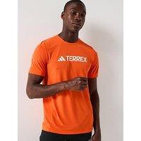 Adidas Terrex Mens Multi Climacool Logo Tech T- Shirt - Orange