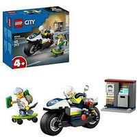 Lego City Police Motorcycle Chase Toy, Motorbike Set 60455