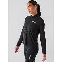 Adidas Terrex Womens Outdoor Multi Climacool 1/2 Zip Long Sleeve Long-Sleeve Top - Black