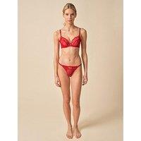 Gossard Viva Underwired Non Padded Plunge Bra - Tango Red
