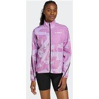 Adidas Terrex Womens Outdoor Multi Printed Wind Jacket - Purple