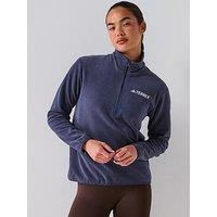 Adidas Terrex Womens Outdoor Multi Essentials 1/2 Zip Fleece Jacket - Navy