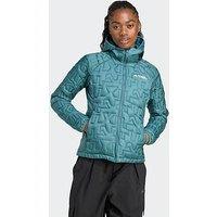 Adidas Terrex Womens Xperior Primaloft Loose Fill Insulated Hooded Jacket - Green