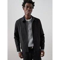 The Very Collection Smart Zip Through Harrington Jacket - Black