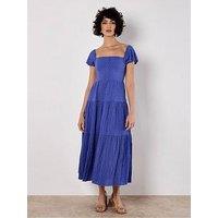 Apricot Self Check Tiered Midaxi Dress