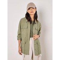 Apricot Cargo Pocket Twill Jacket