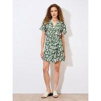 Apricot Bold Mono Paisley Wrap Dress