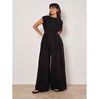 Apricot Wide Leg Self Tie Jumpsuit