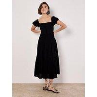 Apricot Self Check Tiered Midaxi Dress