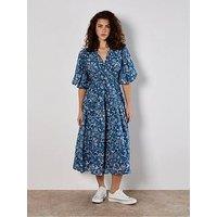 Apricot Mono Roses Volume Tiered Dress