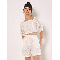 Apricot Daisy Mesh Shorts