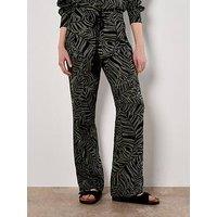Apricot Bold Leaf Abstract Trouser