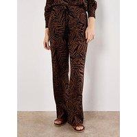 Apricot Bold Leaf Abstract Trouser