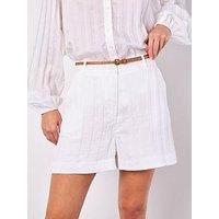 Apricot Self Stripe Lined Easy Shorts