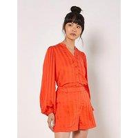 Apricot Self Stripe Lined Easy Shorts