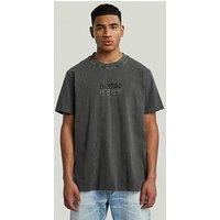 G-Star Raw G-Star Multi Logo Overdyed Loose Fit T-Shirt- Grey