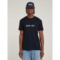 G-Star Raw G-Star Script Relaxed T-Shirt -Navy
