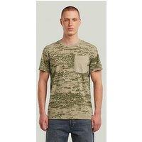 G-Star Raw G-Star Camo Print Pocket T-Shirt - Khaki