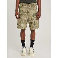 G-Star Raw G-Star Camo Print Relaxed Fit Cargo Shorts- Khaki