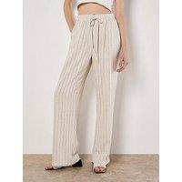 Apricot Soft Pinstripe Trouser - Cream