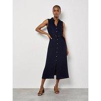 Apricot S/Less Belted Shirt Midi Dress