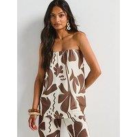 V By Very Strapless Top Co-Ord - Print