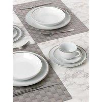 Waterside Platinum Trim 30-Piece Dinner Set
