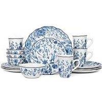 Waterside Blue Floral 16-Piece Dinner Set