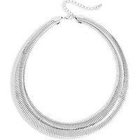 Jon Richard Silver Plated Statement Omega Necklace