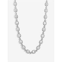 Jon Richard Silver Plated Crystal Halo Necklace