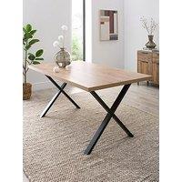 Very Home Mateo 160Cm Dining Table - Artisan Oak/Black