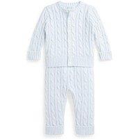 Polo Ralph Lauren Baby Boys Cable Sweater Set - Light Blue